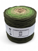 Flat polyester cord 5 mm ombre - 250 m - milk chocolate/matcha/khaki (Kopia) (Kopia)