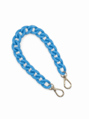 Acrylic bag chain handle 38 cm - blue - gold hardware
