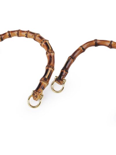 Bamboo handle for handbag 15x18 cm - 1 pc - gold hardware