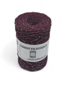 Sznurek poliestrowy płaski 3 mm GLITTER - śliwka + złoto