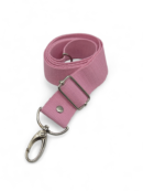 Adjustable fabric fanny pack strap 3 cm - candy pink + silver