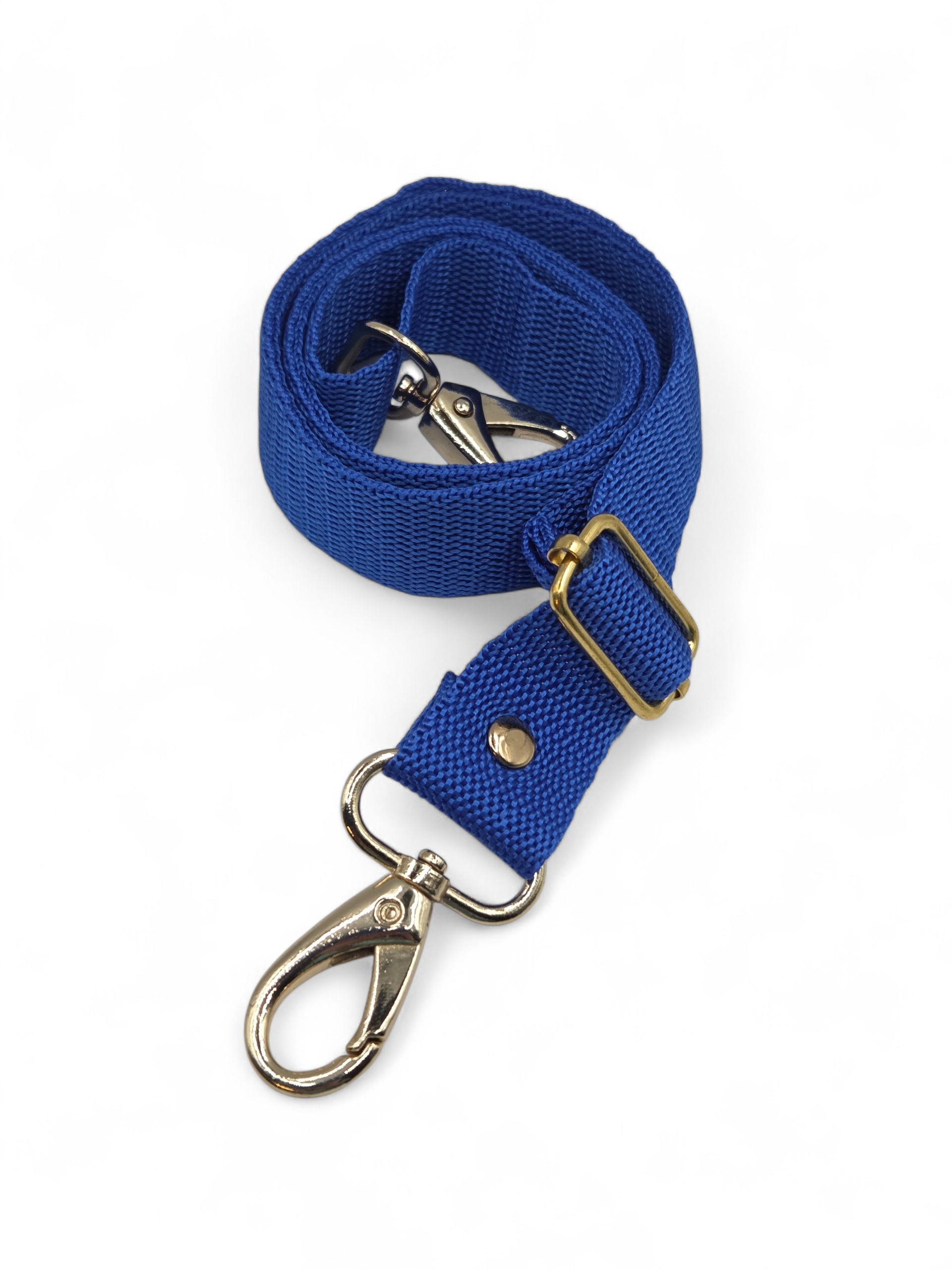 Adjustable Fabric Fanny Pack Strap 2.5 cm - Cornflower Blue + Gold