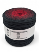 Sznurek poliestrowy płaski 5 mm 250 m - kolekcja STRANGER - ombre wino/czarny