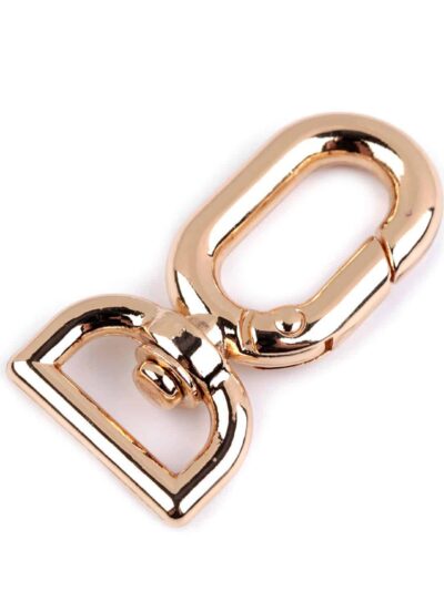 Metal swivel snap hook with 13 mm threading hole - gold