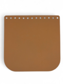 Klapa do torebki 18x18 cm - jasny koniak