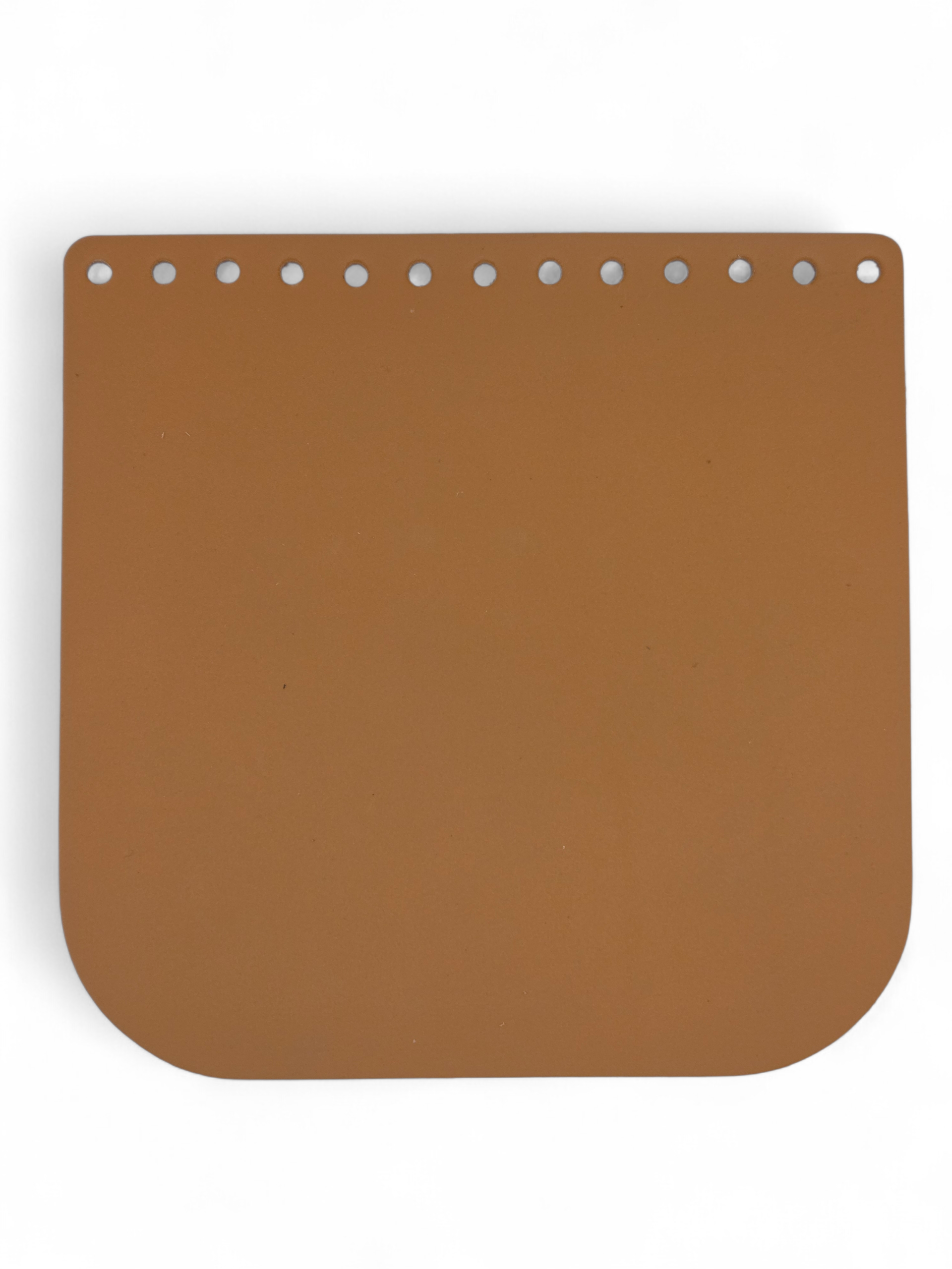 Klapa do torebki 18x18 cm - jasny koniak