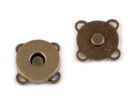Magnetic snap fastener for sewing - antique brass