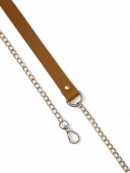 Łańcuszek ze skórzaną amortyzacją - jasny koniak