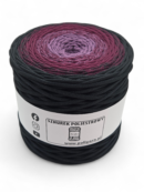 Flat polyester cord 5 mm ombre - 250 m - wine/plum/bottle green (Kopia) (Kopia) (Kopia)