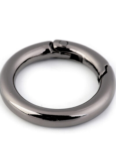 Kółko karabińczyk średnie 25 mm - czarne