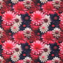 Tkanina wodoodporna, materiał na podszewkę - 50x80 cm - kwiaty 3D czerwone