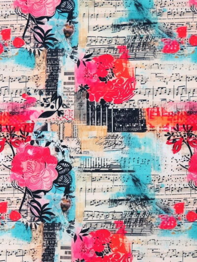 Waterproof fabric, lining material - 50x80 cm - peonies dusty pink (Kopia) (Kopia)