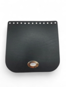 Klapa do torebki 18x18 cm z przekrętką - czarna - kolor okuć do wyboru