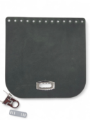 Klapa do torebki 18x18 cm Crazy Horse - z zapięciem typu kołatka