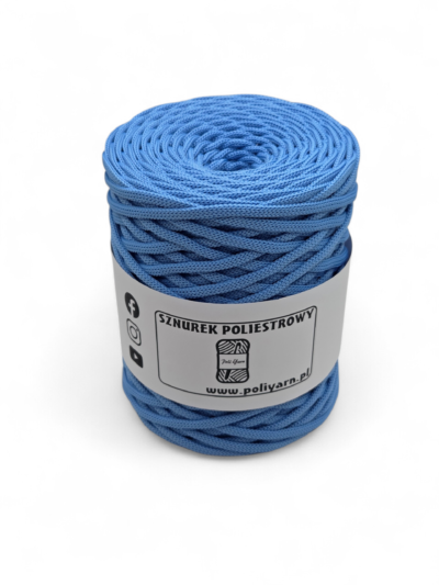 Flat polyester cord 5 mm - ice blue (Kopia)