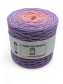 Sznurek poliestrowy płaski 5 mm ombre - 250 m - cukierkowy róż/lawenda - SUPEŁEK W ŚRODKU