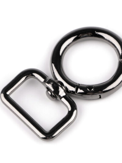 Silver metal swivel carabiner with 19 mm strap opening (Kopia)