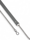Łańcuszek ze skórzaną amortyzacją - kolor okuć do wyboru - szary