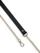 Łańcuszek ze skórzaną amortyzacją - kolor okuć do wyboru - czarny