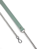 Łańcuszek ze skórzaną amortyzacją - kolor okuć do wyboru - pistacja