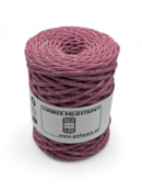 Sznurek poliestrowy płaski 5 mm GLITTER - jagodowy shake + srebro