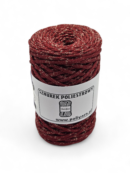 Sznurek poliestrowy płaski 3 mm GLITTER - bordowy + złoto