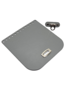 Klapa do torebki 18x18 cm z zapięciem typu kołatka - kolor okuć do wyboru - szary