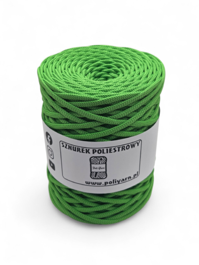 Flat polyester cord 5 mm - Gucci green (Kopia)