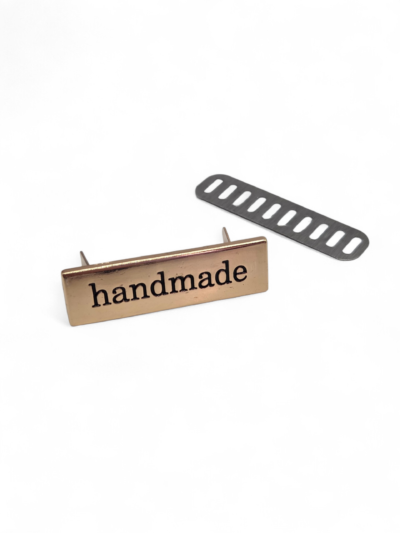 Gold "Handmade" metal tag with tabs (Kopia)