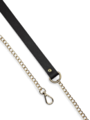 Łańcuszek ze skórzaną amortyzacją - kolor okuć do wyboru - czekolada