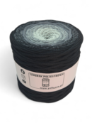 Flat polyester cord 5 mm ombre - 250 m - orange/dark purple/plum (Kopia)