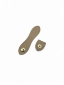 Zapięcie na zatrzask z eko skóry do przyszycia - beż + złoto