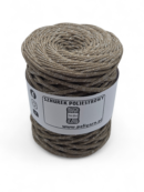 Flat polyester cord 5 mm GLITTER - mocha + gold (Kopia)