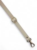 Pasek regulowany z eko skóry 2 cm - kolor okuć do wyboru - beżowy