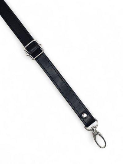 Adjustable eco-leather strap, 2 cm - black + gold (Kopia) (Kopia)
