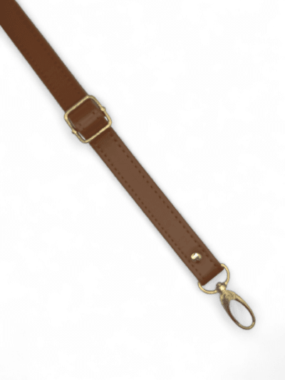 Adjustable eco-leather strap, 2 cm - black + gold (Kopia) (Kopia)