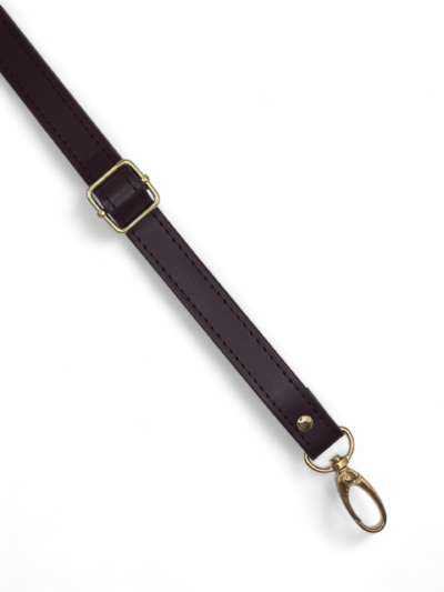 Adjustable eco-leather strap, 2 cm - black + gold (Kopia) (Kopia) (Kopia) (Kopia)