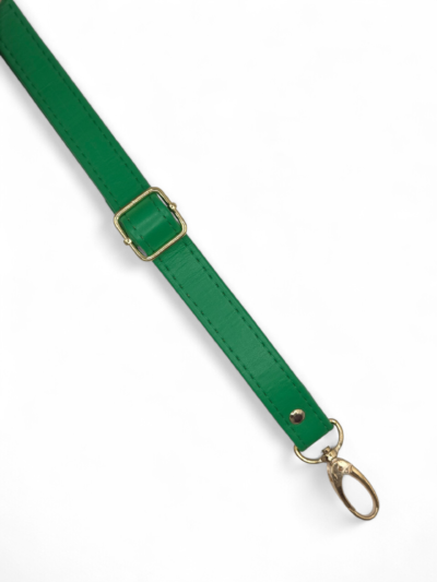 Pasek regulowany z eko skóry 2 cm - kolor okuć do wyboru - zieleń Gucci