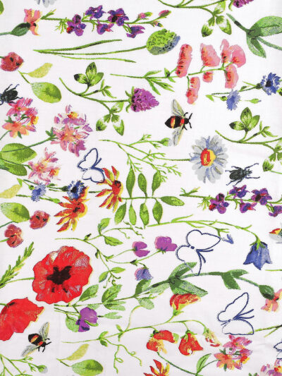 Fabric, lining material 50 x 80 cm - purple-pink flowers (Kopia)