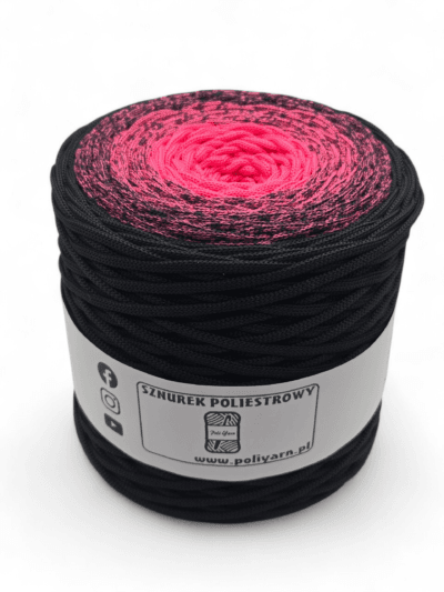 Flat polyester cord 5 mm ombre - 250 m - cornflower/navy (Kopia) (Kopia)