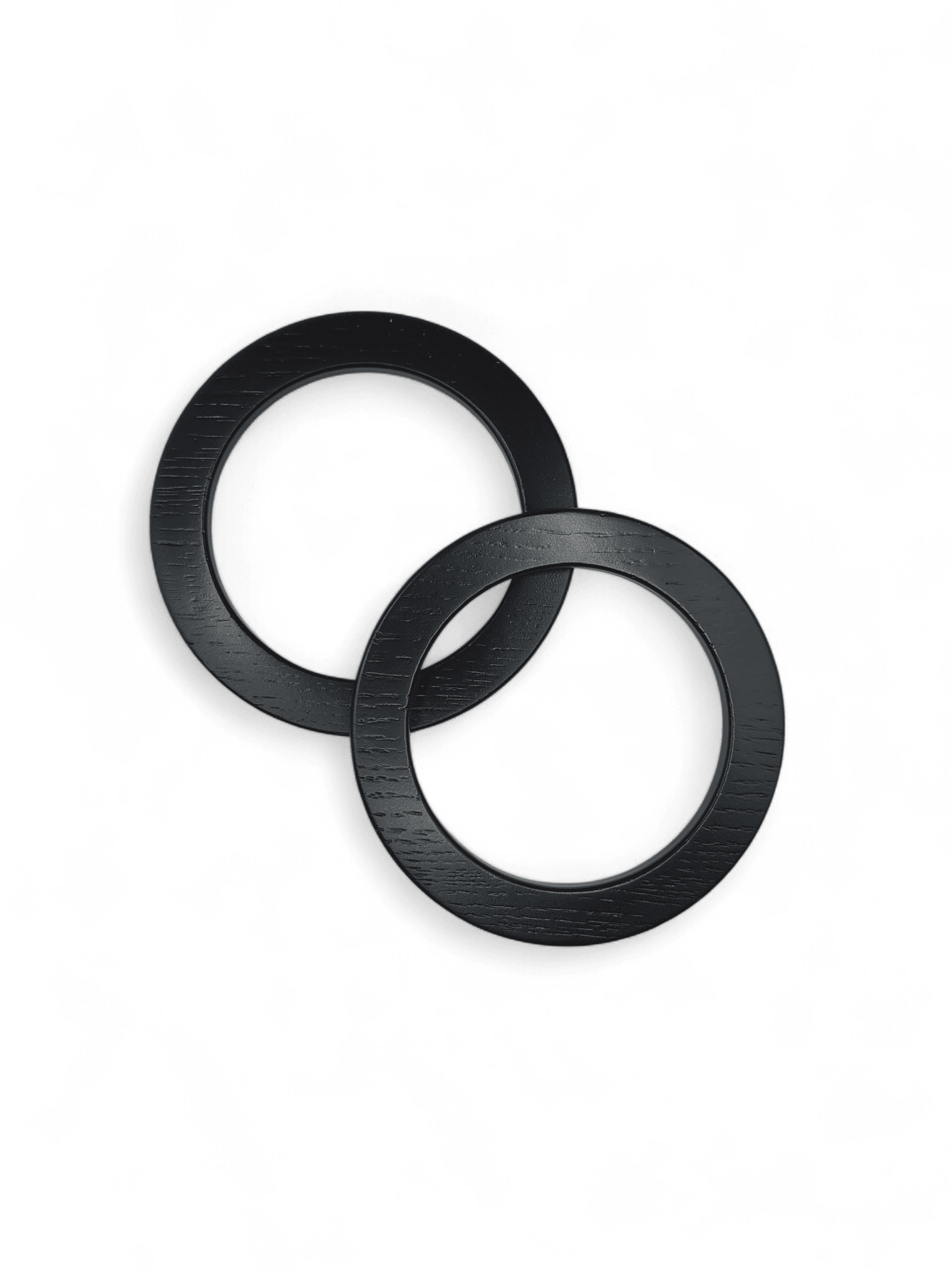 Oak bag handles, round 14 cm - 2 pcs - dark brown (Kopia)