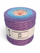 Flat polyester cord 5 mm ombre - 250 m - orange/dark purple/plum (Kopia) (Kopia) (Kopia) (Kopia)