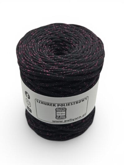 5mm Flat Polyester Cord GLITTER - Cairo Night - Black (Kopia)