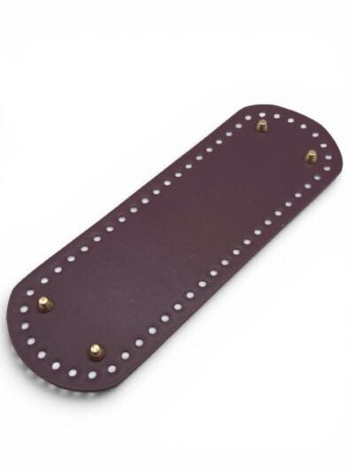 Baza, dno do torebki z eko skóry podłużne z puklami 10x30 - burgund