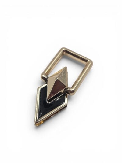 Narrow mustache semicircle - 2.5x7.5 cm - gold-black (Kopia)