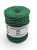 Flat polyester cord 5 mm GLITTER - Gucci green + green