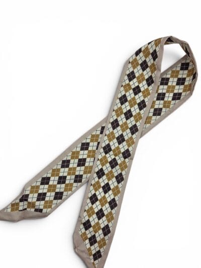 Handbag scarf - cool beige striped (Kopia) (Kopia)