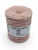 Sznurek poliestrowy płaski 5 mm GLITTER - pudrowy róż + różowy