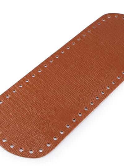 Baza, dno do torebki z eko skóry podłużne tłoczone 10x30 - koniak