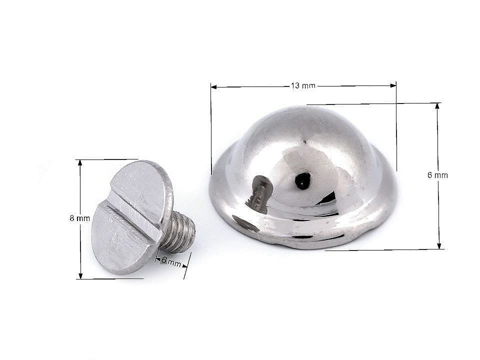 Nit skręcany, stopka do torebki Ø13 mm - złoty - obrazek 2